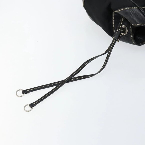 PRADA Shoulder Bag Nylon Leather Black Silver Auth am9430 - Picture 8 of 16